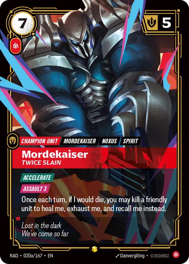 Mordekaiser, Twice Slain (Alternate Art) [Radiance] 020a/167