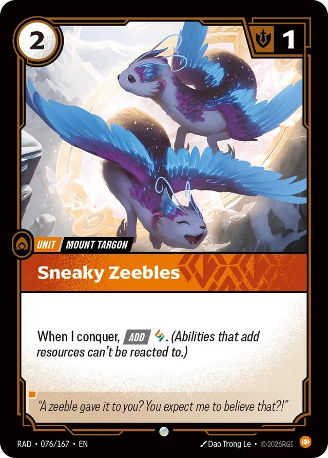 Sneaky Zeebles [Radiance] 076/167
