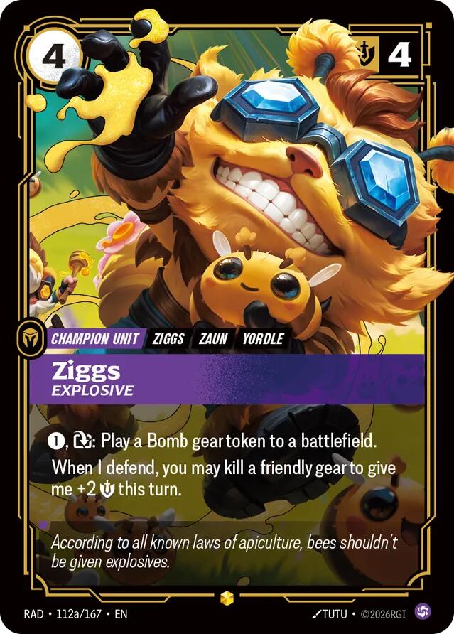Ziggs, Explosive (Alternate Art) [Radiance] 112a/167