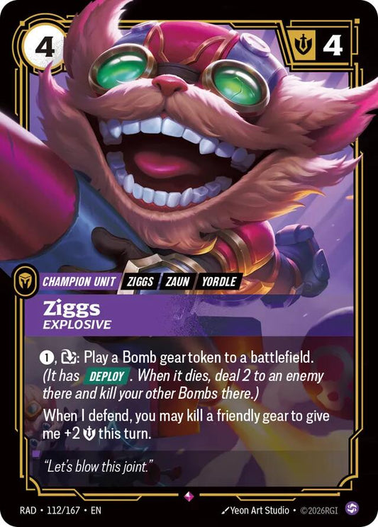 Ziggs, Explosive [Radiance] 112/167