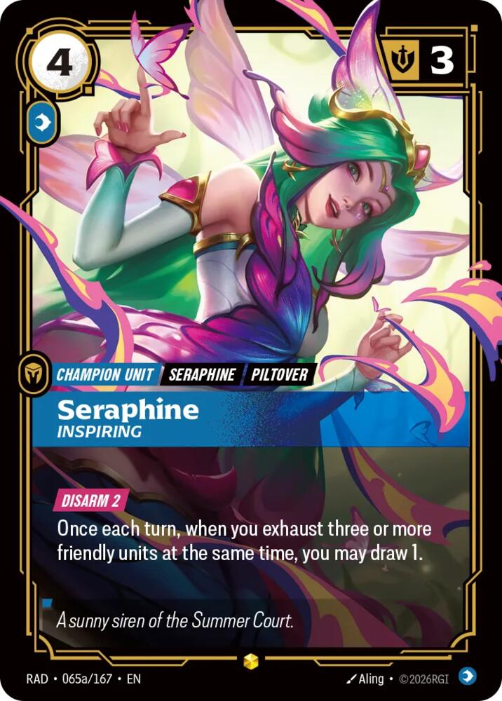 Seraphine, Inspiring (Alternate Art) [Radiance] 065a/167