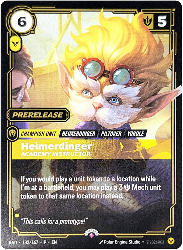 Heimerdinger, Academy Instructor [Riftbound Promotional Cards] 132/167