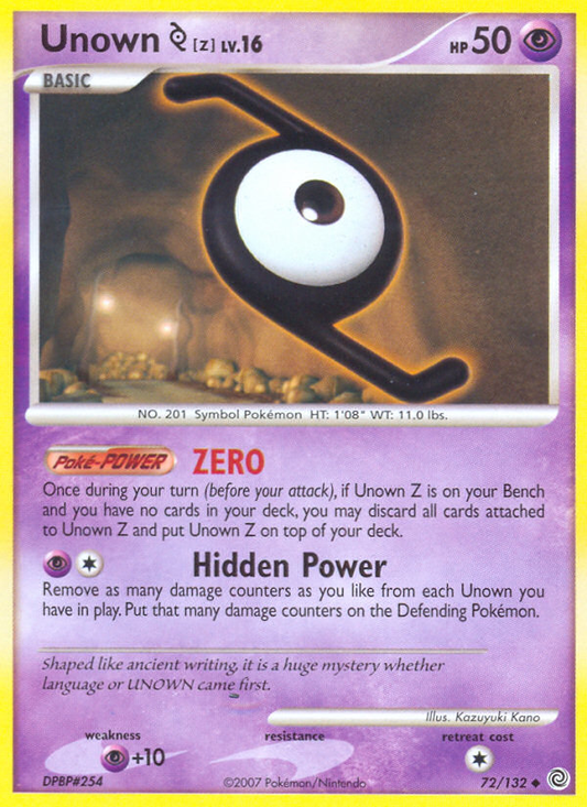 Unown [Z] - 72/132 Secret Wonders