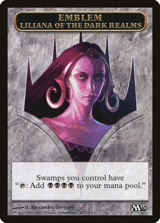 Emblem - Liliana of the Dark Realms [Magic 2013 (M13)] 11