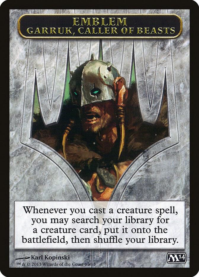 Emblem - Garruk, Caller of Beasts [Magic 2014 (M14)] 13