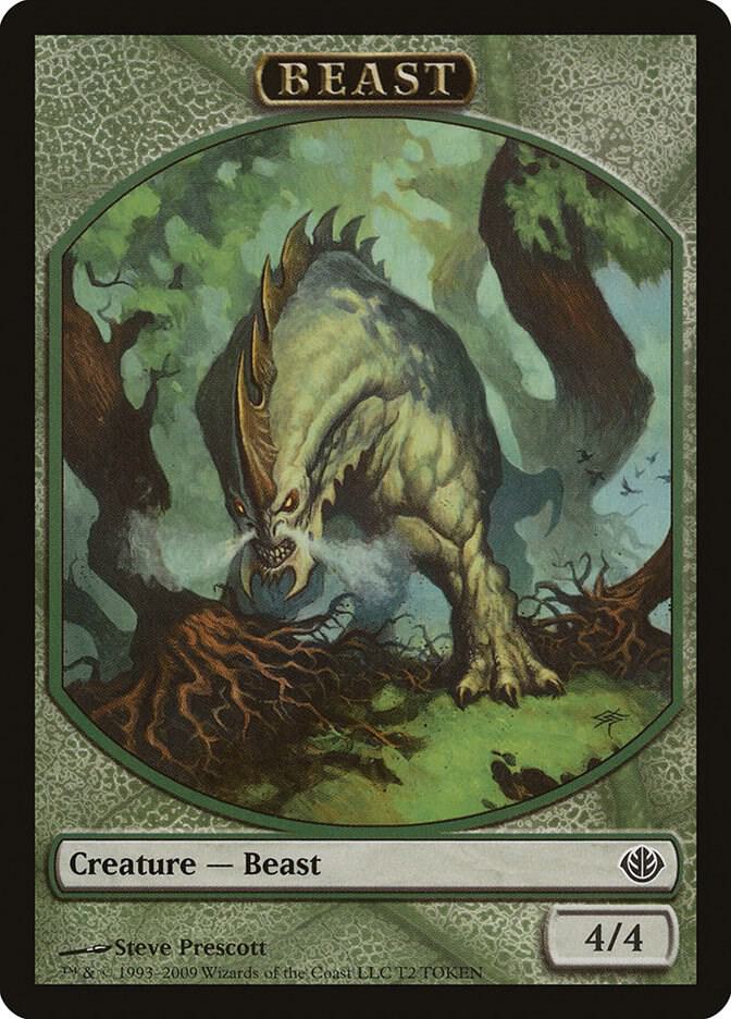 Beast Token (4/4) [Duel Decks: Garruk vs. Liliana] T2