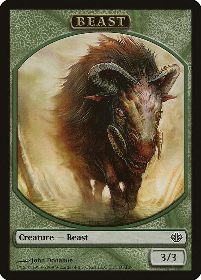 Beast Token (3/3) [Duel Decks: Garruk vs. Liliana] T1