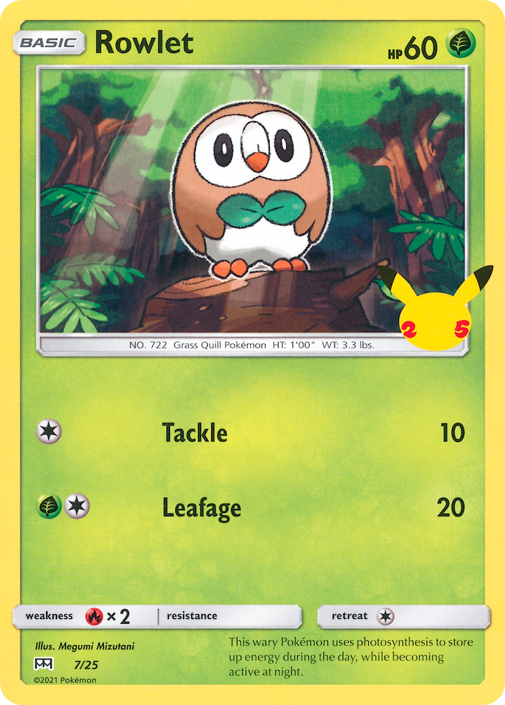 Rowlet - 7/25 McDonald's Collection 2021