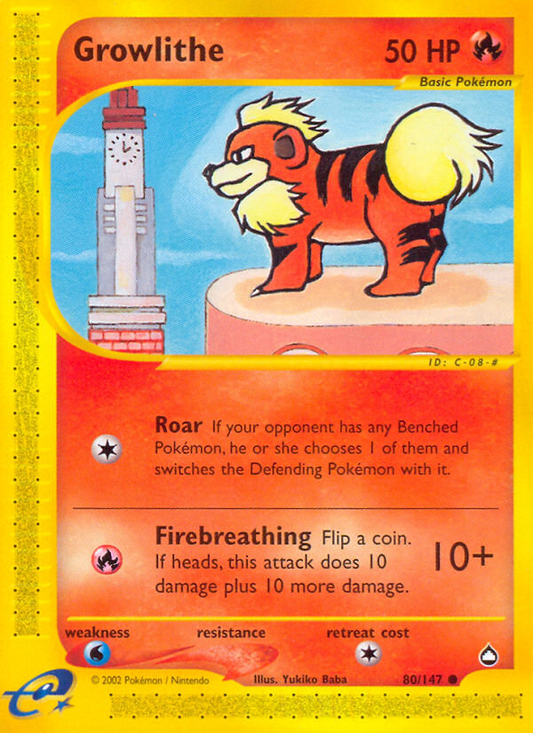 Growlithe - 80/147 Aquapolis