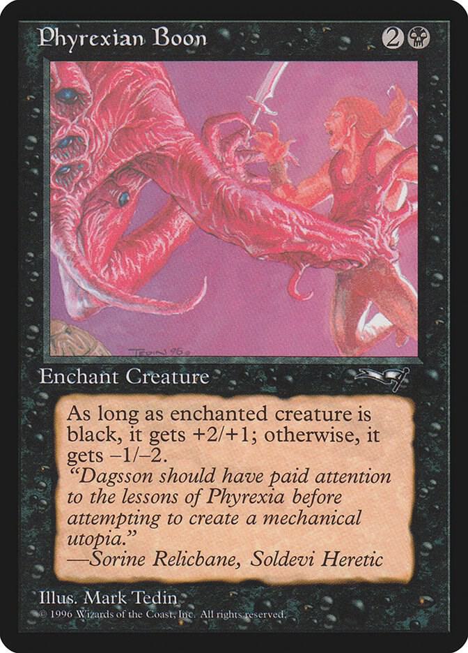 Phyrexian Boon (Man Held Aloft) [Alliances] 23