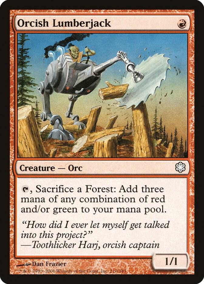 Orcish Lumberjack [Coldsnap Theme Deck Reprints] 210
