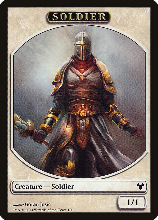 Soldier // Spirit Double-Sided Token [Magic Modern Event Deck] 1 // 2