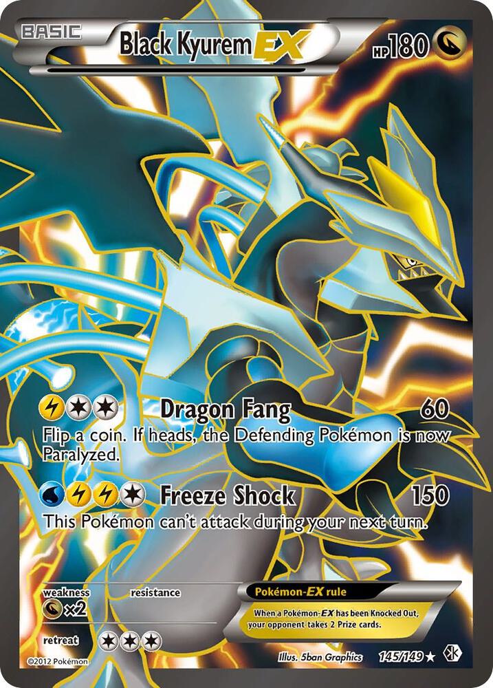 Black Kyurem EX (145 Full Art) [Boundaries Crossed] 145/149