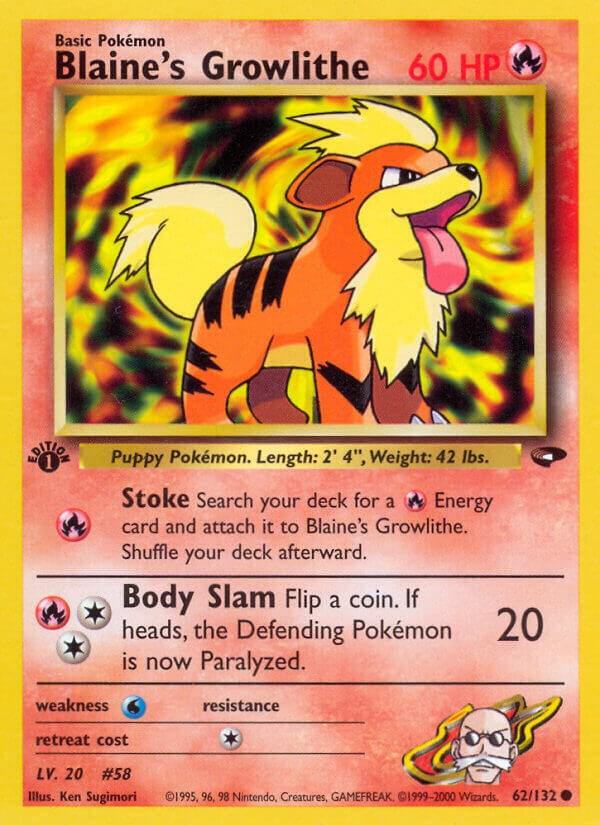 Blaine's Growlithe [Gym Challenge] 062/132