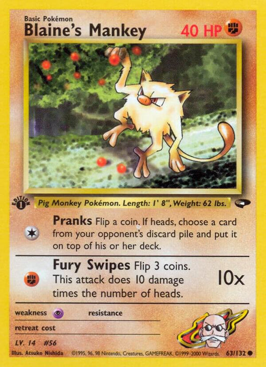 Blaine's Mankey [Gym Challenge] 063/132