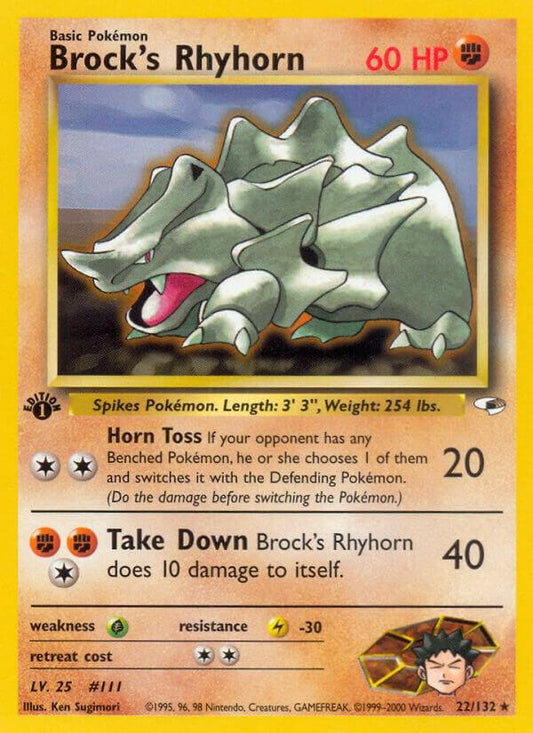 Brock's Rhyhorn (22) [Gym Heroes] 022/132