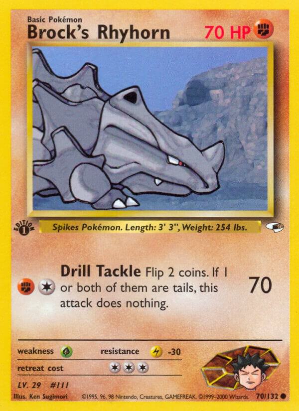 Brock's Rhyhorn (70) [Gym Heroes] 070/132