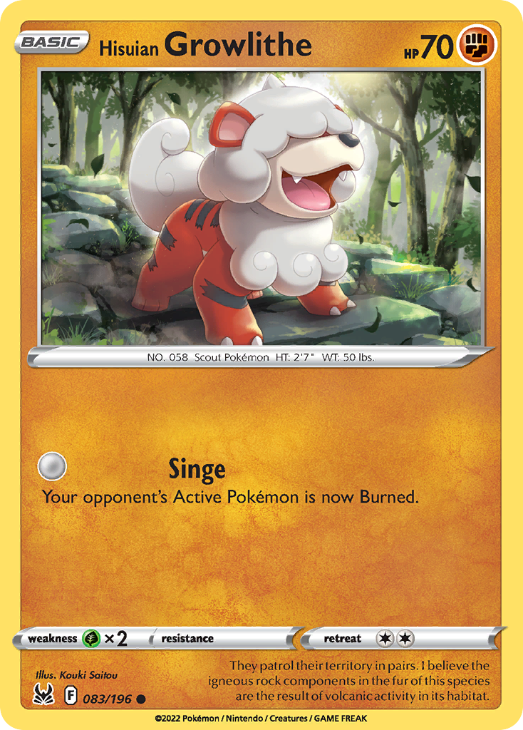 Hisuian Growlithe - 83/196 Lost Origin