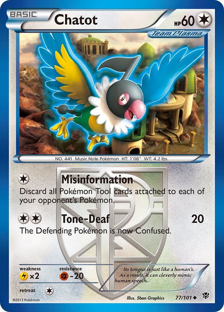 Chatot (Team Plasma) [Plasma Blast] 77/101