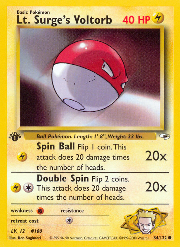 Lt. Surge's Voltorb - 84/132 Gym Heroes