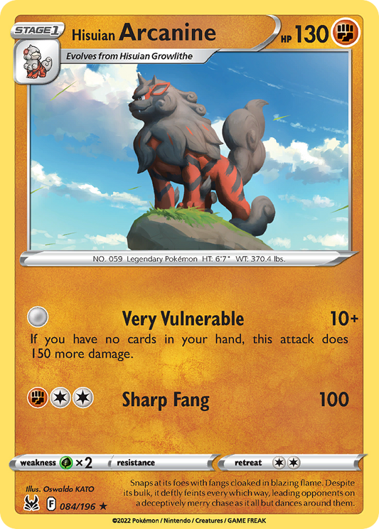 Hisuian Arcanine - 84/196 Lost Origin