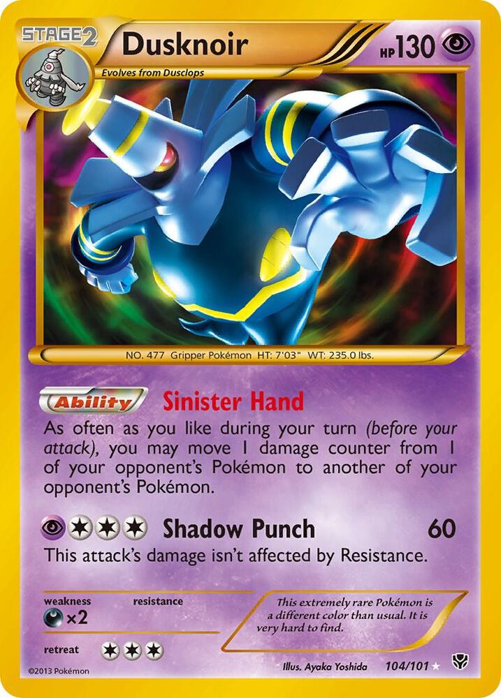 Dusknoir (104 Secret Rare) [Plasma Blast] 104/101