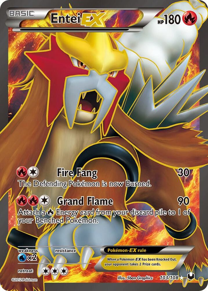 Entei EX (103 Full Art) [Dark Explorers] 103/108