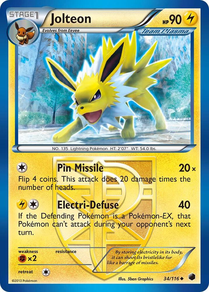 Jolteon (Team Plasma) [Plasma Freeze] 34/116