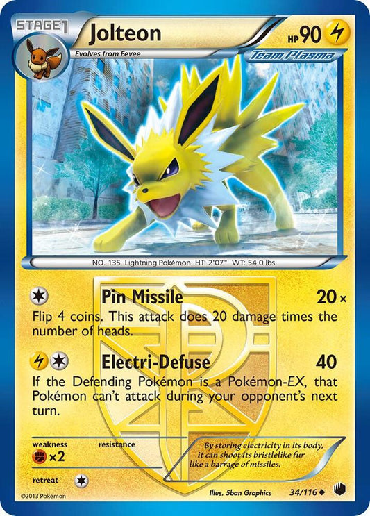Jolteon (Team Plasma) [Plasma Freeze] 34/116