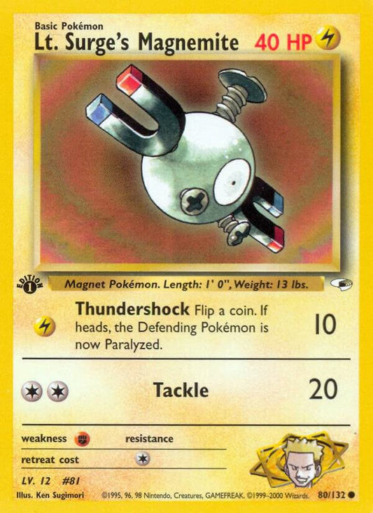 Lt. Surge's Magnemite (80) [Gym Heroes] 080/132