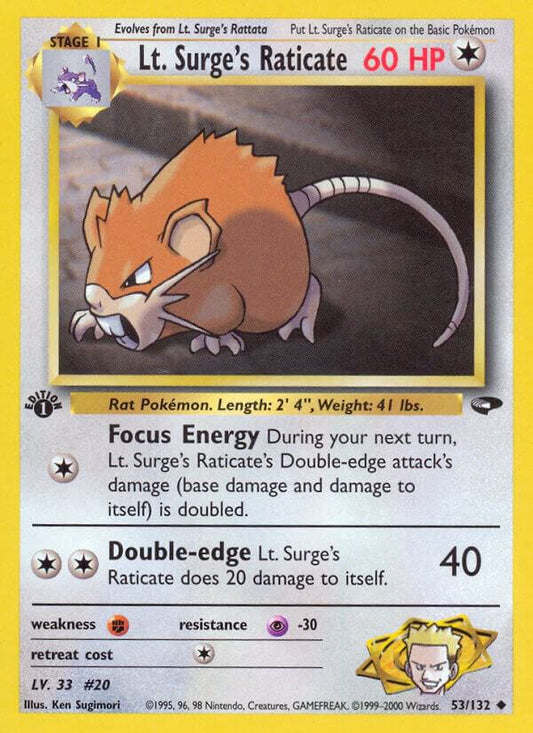 Lt. Surge's Raticate [Gym Challenge] 053/132