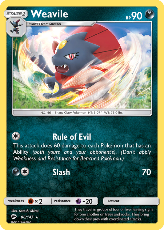 Weavile - 86/147 Burning Shadows