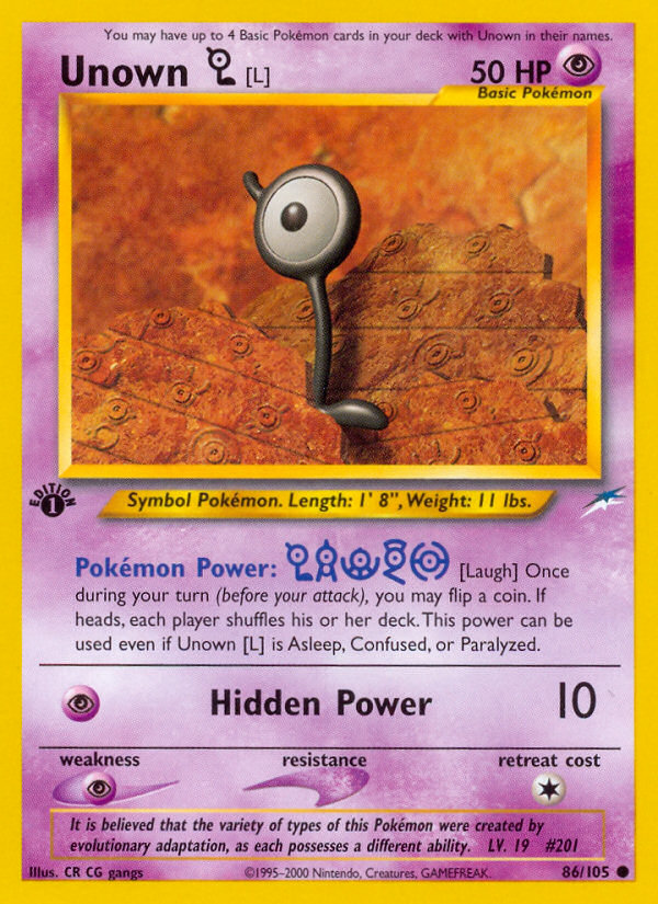 Unown [L] - 86/105 Neo Destiny