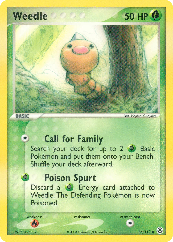 Weedle - 86/112 FireRed & LeafGreen