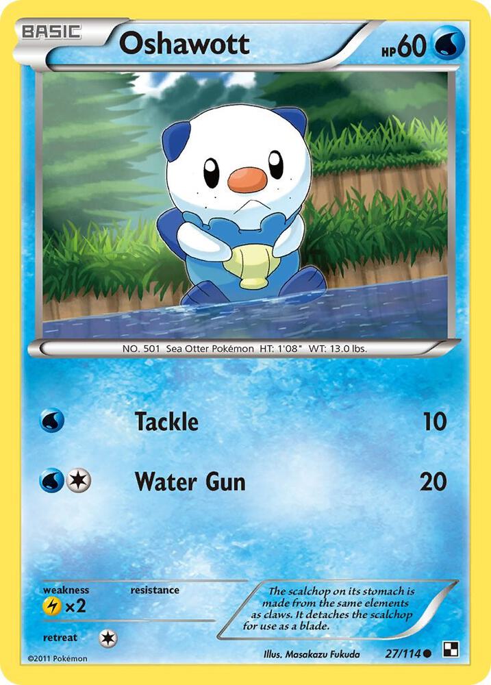 Oshawott (27) [Black and White] 27/114