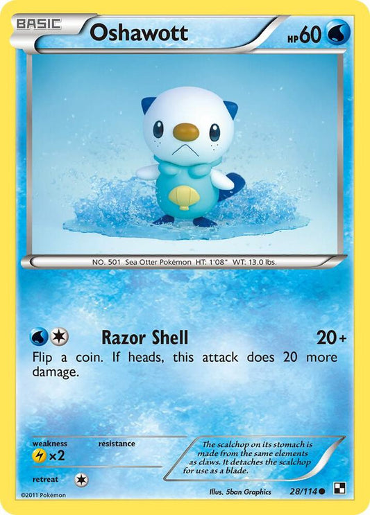 Oshawott (28) [Black and White] 28/114