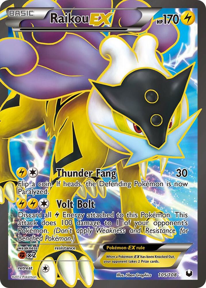 Raikou EX (105 Full Art) [Dark Explorers] 105/108