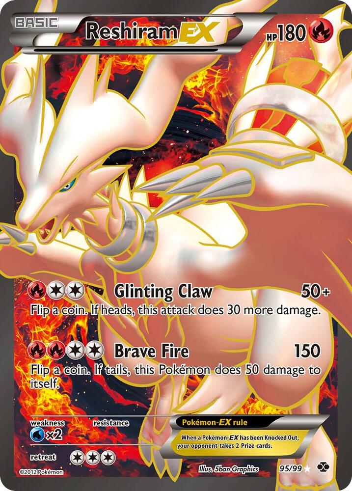Reshiram EX (95 Full Art) [Next Destinies] 95/99