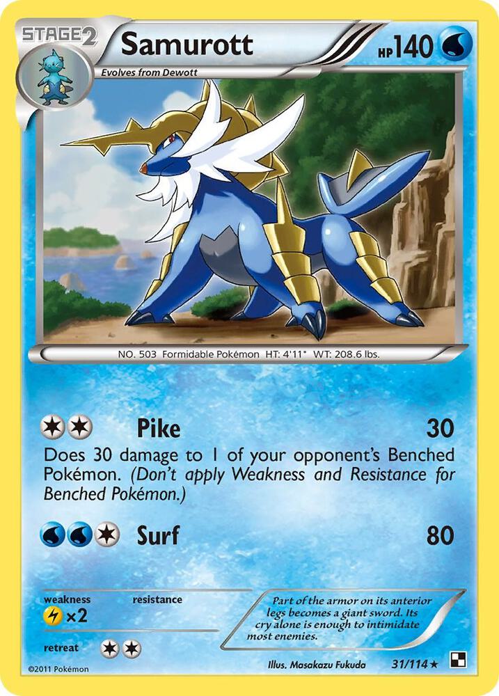 Samurott (31) [Black and White] 31/114