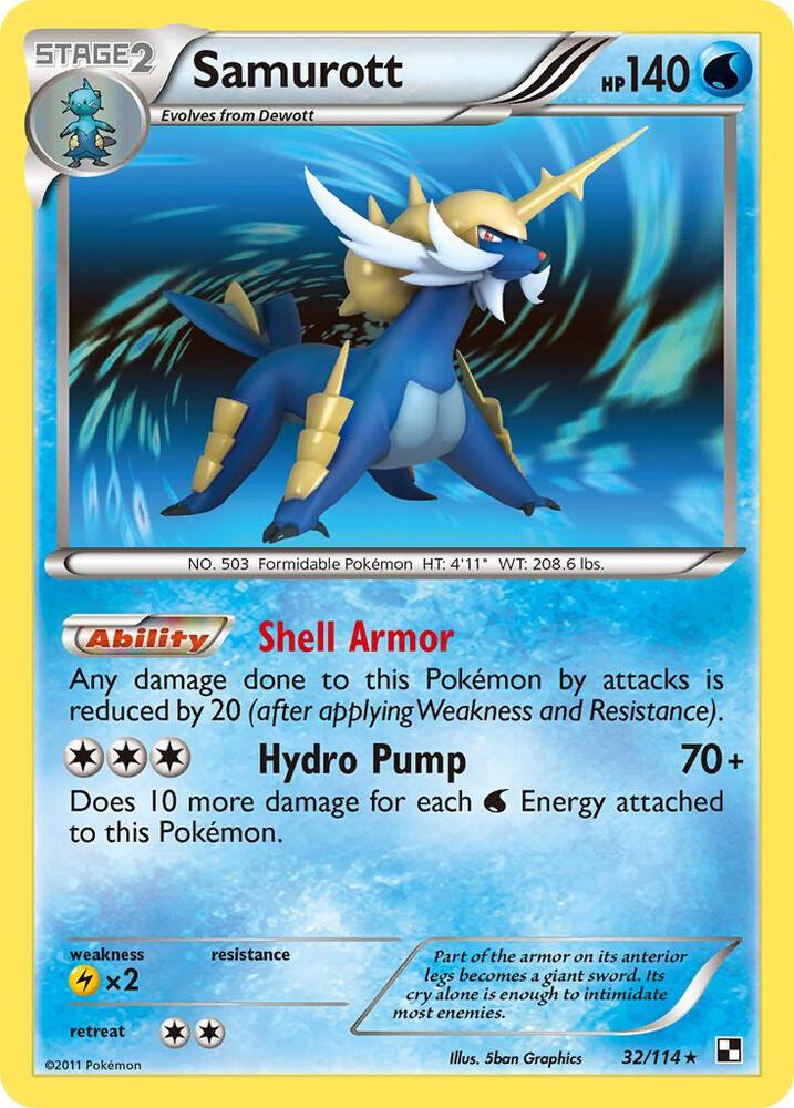 Samurott (32) [Black and White] 32/114