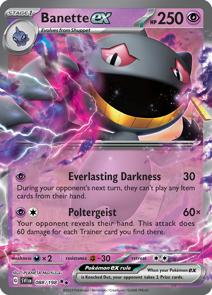 Banette ex - 88/198 Scarlet & Violet