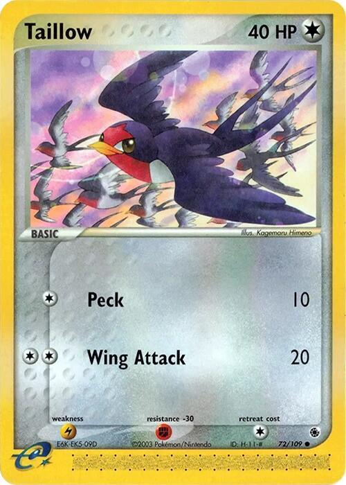 Taillow [Ruby and Sapphire] 72/109