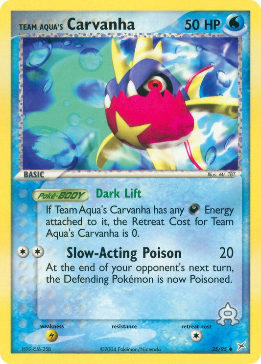 Team Aqua's Carvanha - 25/95 [EX Team Magma vs Team Aqua] 25/95