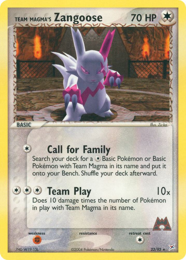 Team Magma's Zangoose [Team Magma vs Team Aqua] 23/95