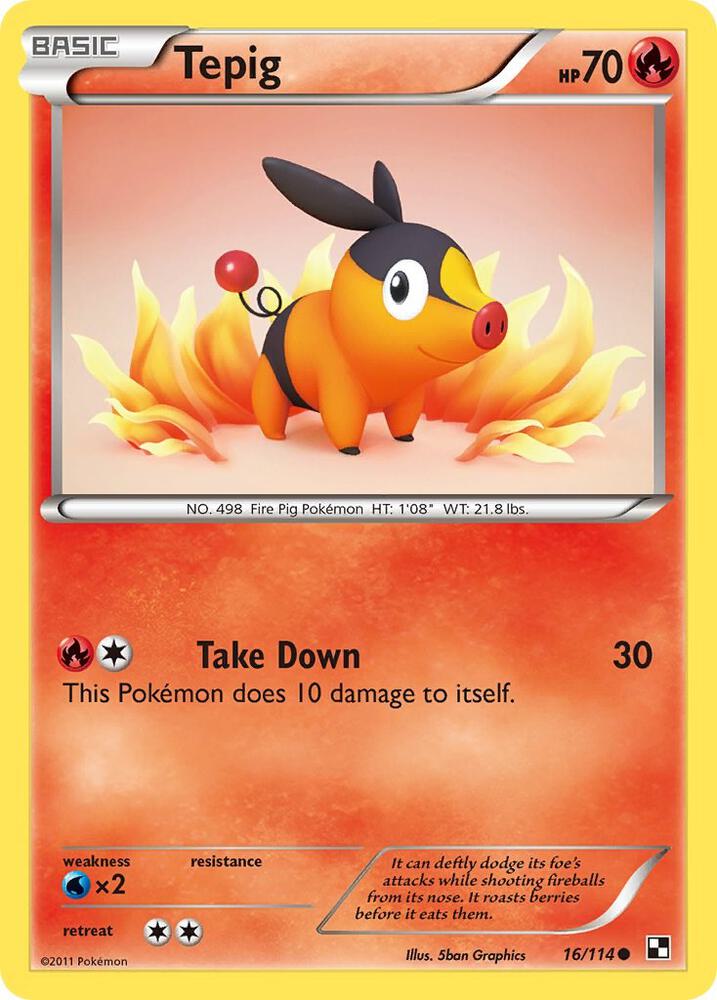 Tepig (16) [Black and White] 16/114