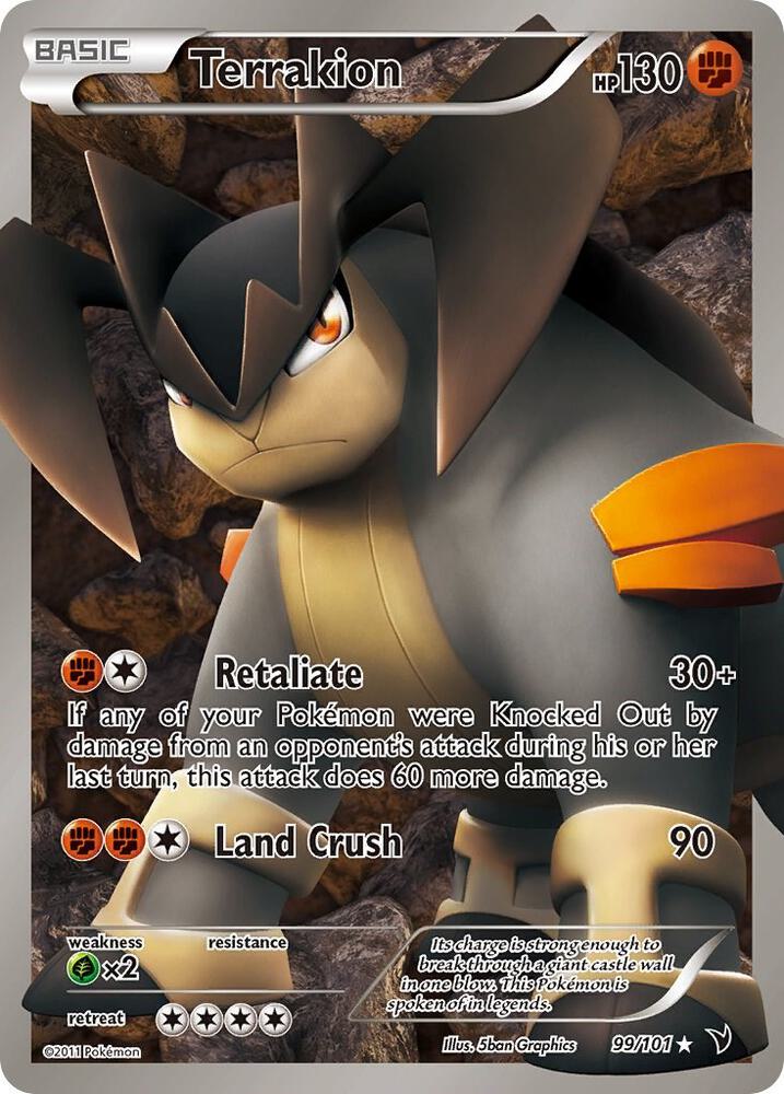 Terrakion (99 Full Art) [Noble Victories] 99/101