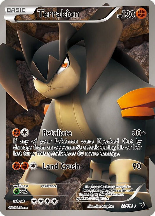 Terrakion (99 Full Art) [Noble Victories] 99/101