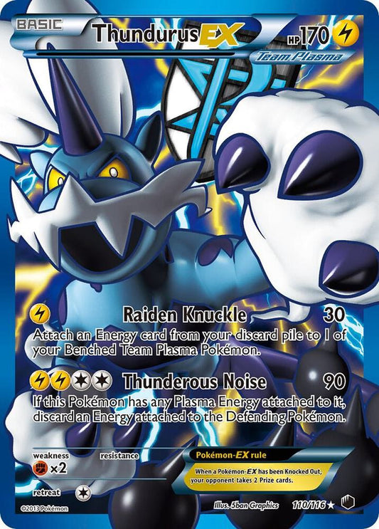 Thundurus EX (Team Plasma) (110 Full Art) [Plasma Freeze] 110/116