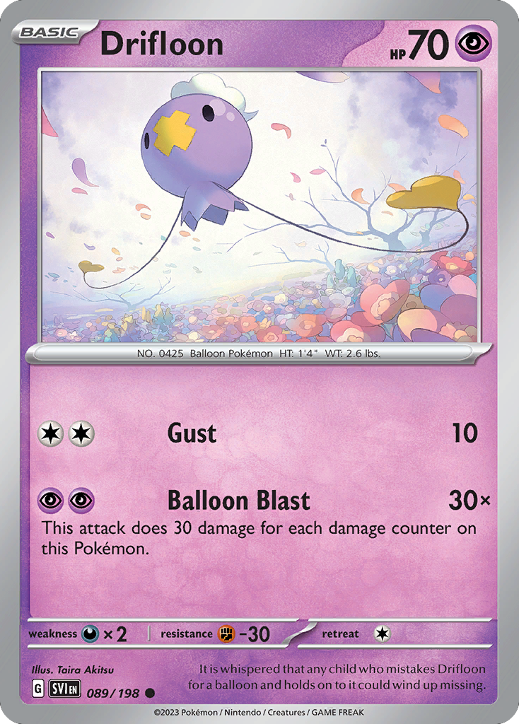 Drifloon - 89/198 Scarlet & Violet