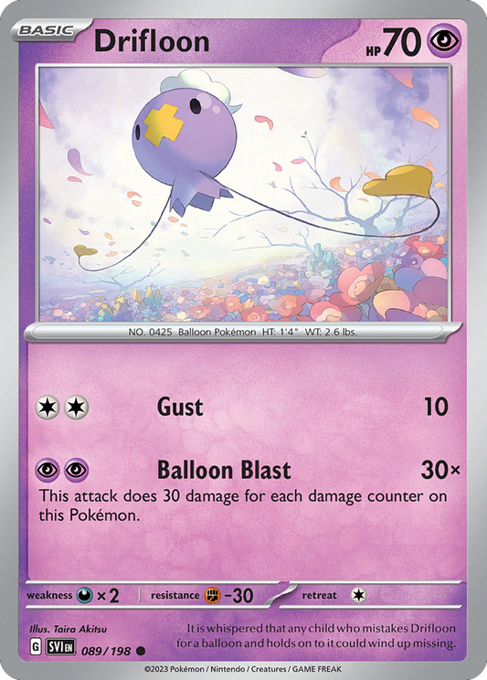 Drifloon - 89/198 Scarlet & Violet